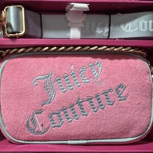Juicy Couture Womens Pink Blue Belt Bag Wallet Gift Box Set New